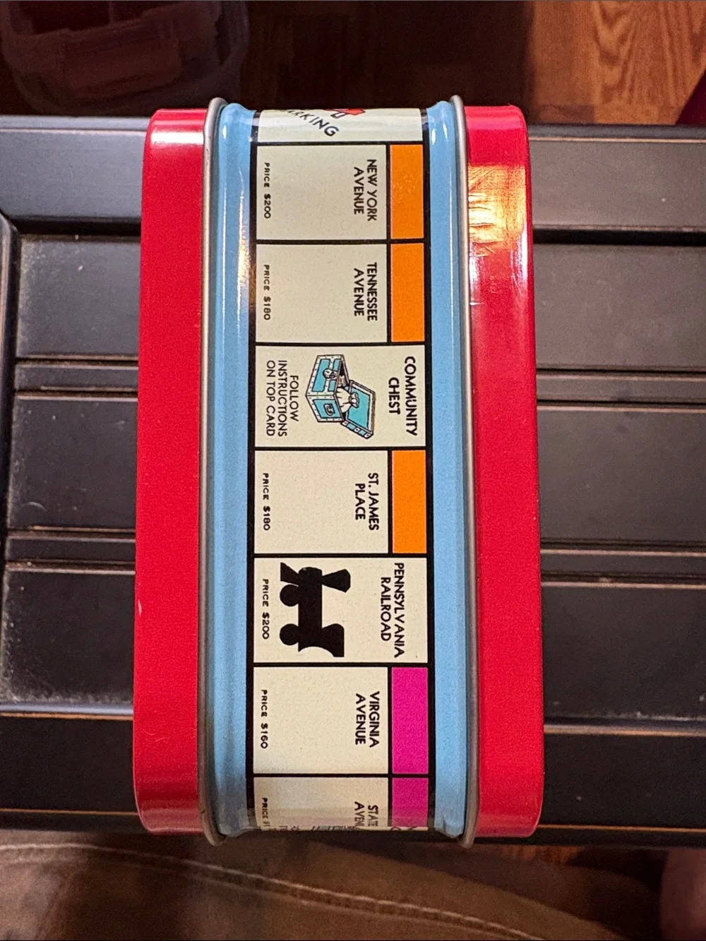Classic Red Metal Monopoly - Tin Box